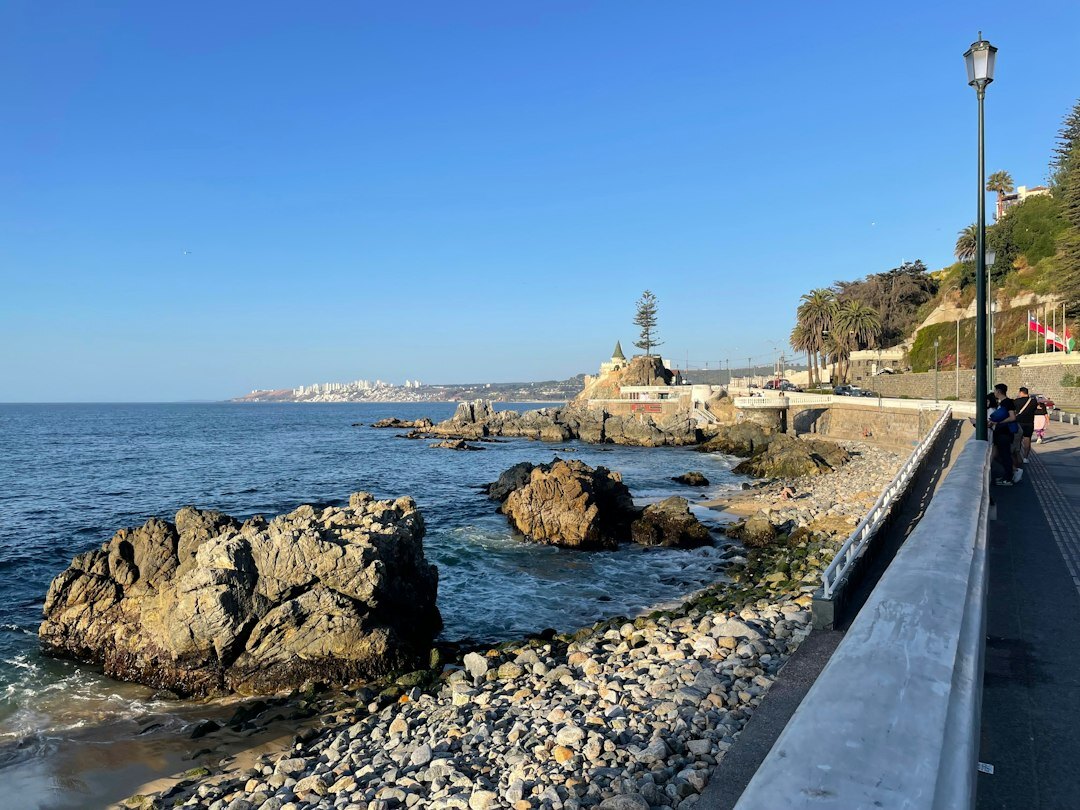 Coastal promenade and buildings of Vina del Mar, Chile
