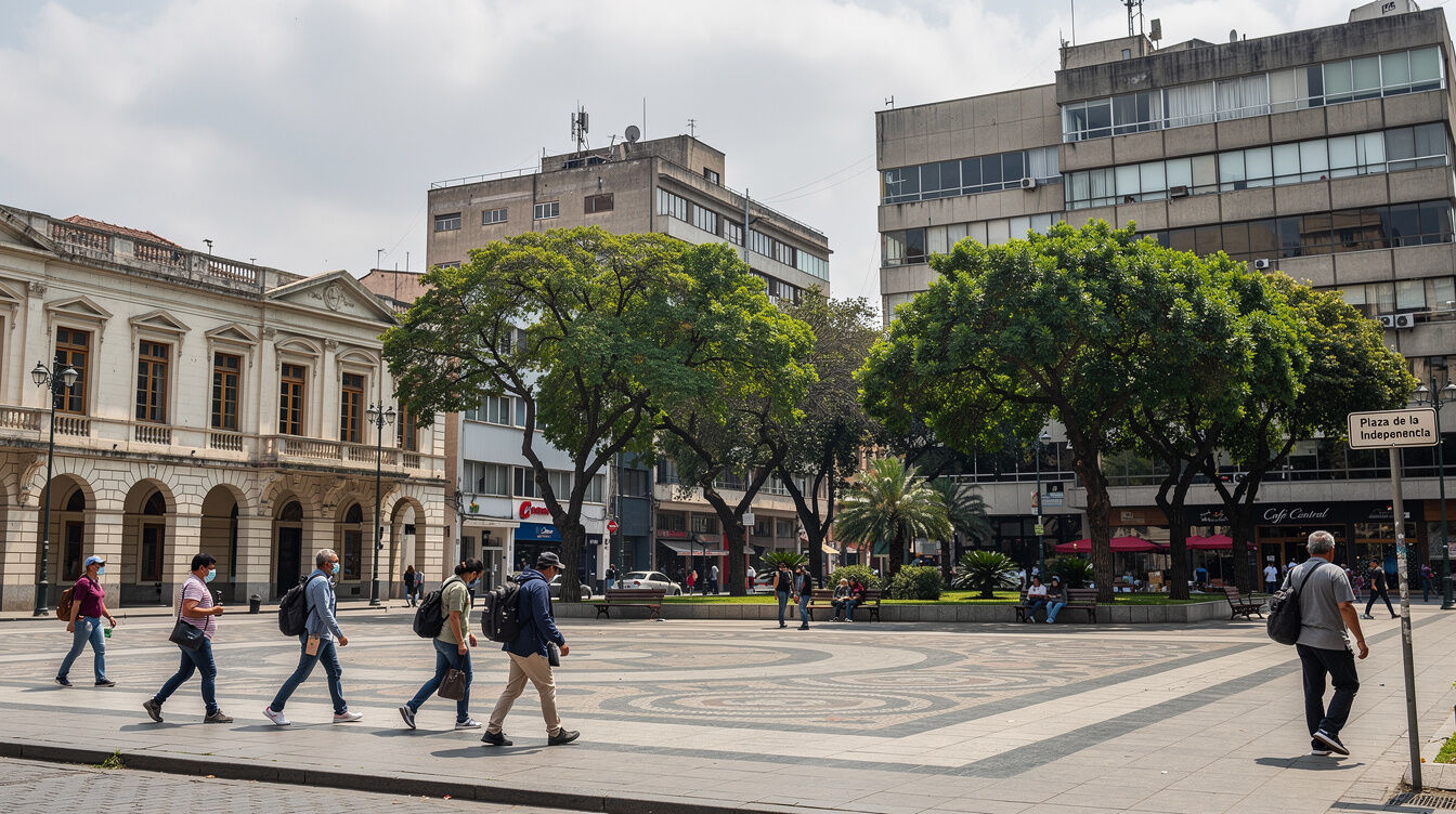 Plaza de la Independencia in Concepcion, Chile